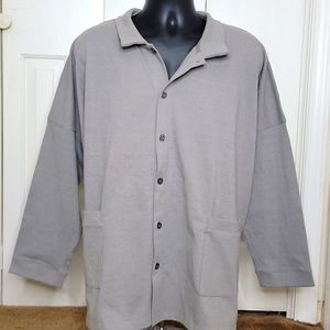 Luda Khanlari Merrill Gray Cardigan Sweater Size XL